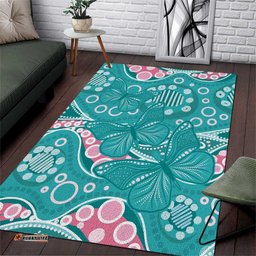 Australia Hereditary Cancer Awareness Area Rug Aboriginal Butterflies LT7