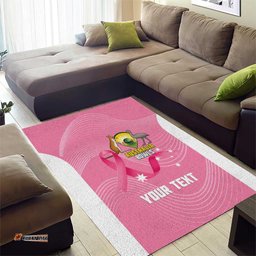 Custom Bowls Australia Breast Cancer Area Rug Pink Ribbon Aussie Map With Kangaroo Emu LT14