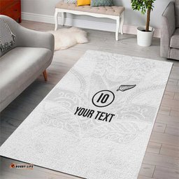 Custom New Zealand Football Area Rug The Whites-Sporty T90 Style LT03