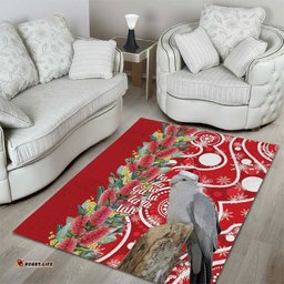 Blue Galah Mutation Christmas Australia Area Rug Falalalala Galalah Bottlebrush Red Aboriginal Art LT14