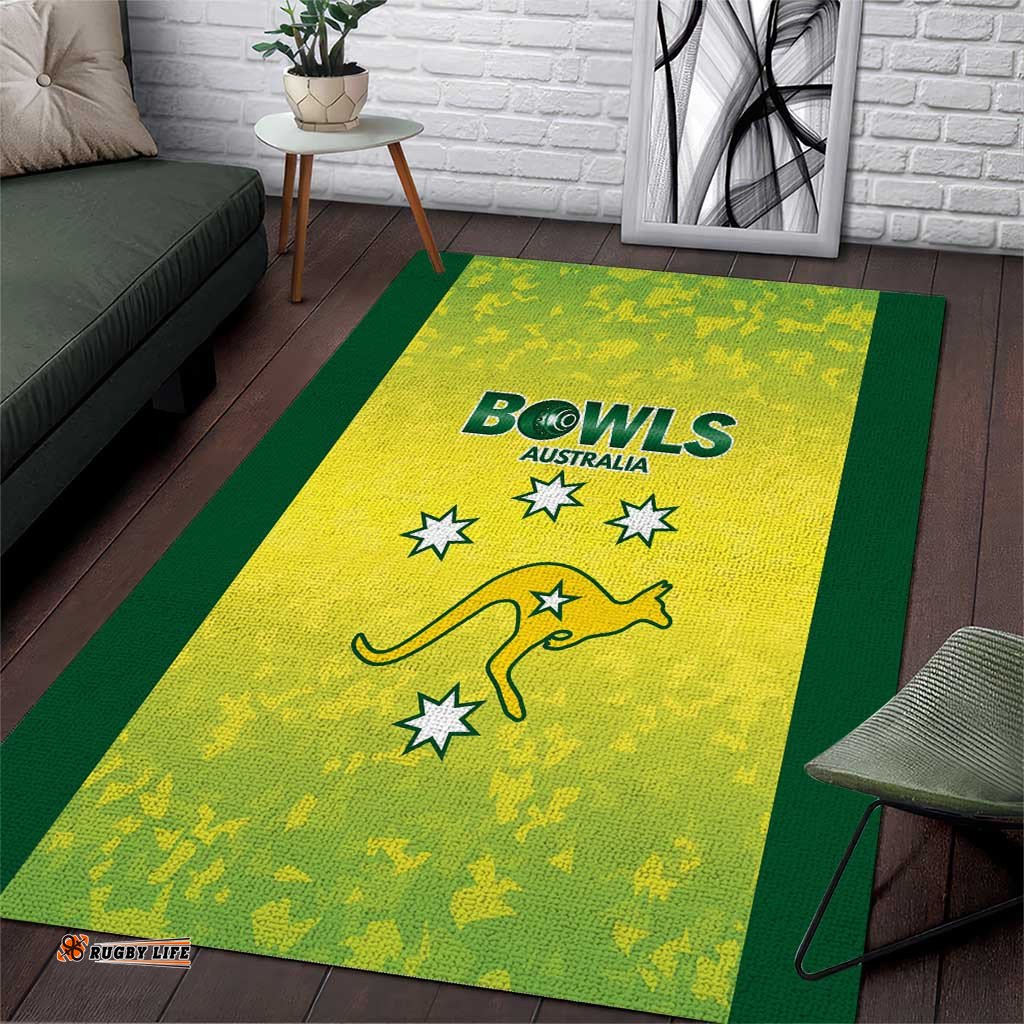 Australian Kangaroo Lawn Bowls Area Rug Aussie Minimalist Style LT9