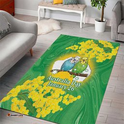 Budgerigar Australia Day Area Rug Proud To Be An Aussie Opal National Color LT14