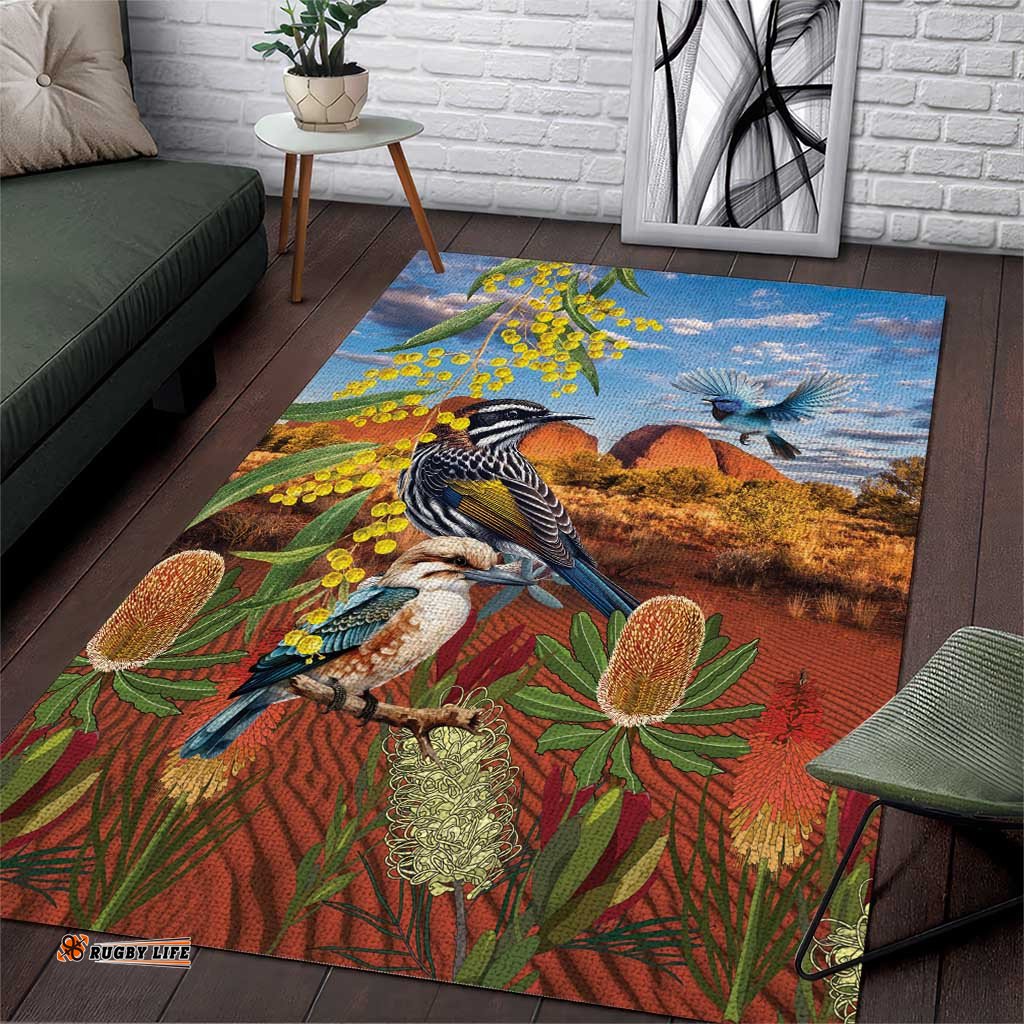 Australia Native Bird Uluru Ayers Rock Area Rug LT9