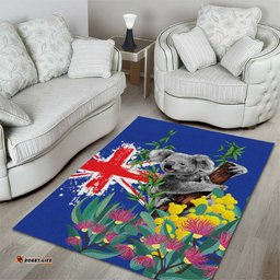 Australia Day Koala Area Rug Aussie Aussie Aussie Oi Oi Oi Blue Color LT9