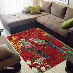 Merry Chrissie Australia King Parrots Area Rug Aboriginal Art LT7