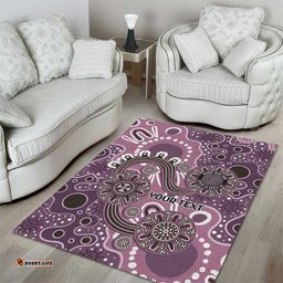 Personalised NAIDOC Week 50 Years Deadly Always Area Rug Pink Aboriginal Artwork Dot Painting LT9