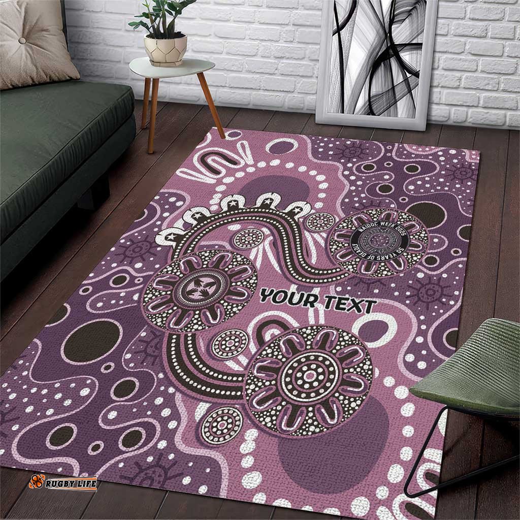 Personalised NAIDOC Week 50 Years Deadly Always Area Rug Pink Aboriginal Artwork Dot Painting LT9