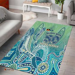 NAIDOC Week - 50 Years Deadly Torres Strait Area Rug Pastel Waves LT7