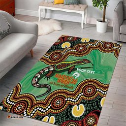 Personalised Australia Goanna NAIDOC Week 2026 Area Rug 50 Years of Deadly Aboriginal Art LT14