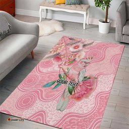 Personalized Pink Galah Fight for Hope and Healing Area Rug Australias Breast Cancer Awareness LT9