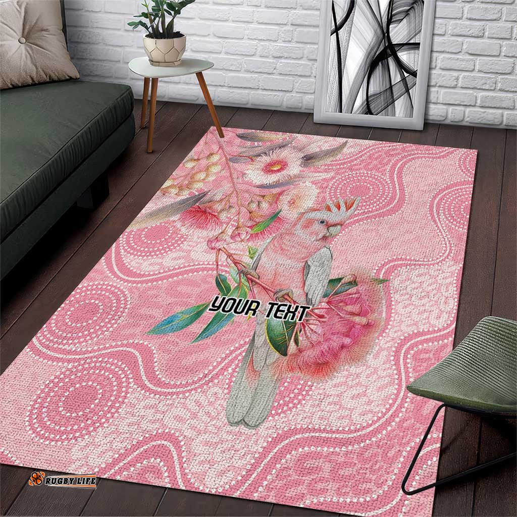 Personalized Pink Galah Fight for Hope and Healing Area Rug Australias Breast Cancer Awareness LT9