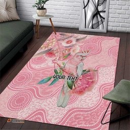 Personalized Pink Galah Fight for Hope and Healing Area Rug Australias Breast Cancer Awareness LT9