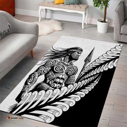 Koru Fern New Zealand Maori Tribal Warrior Area Rug LT9