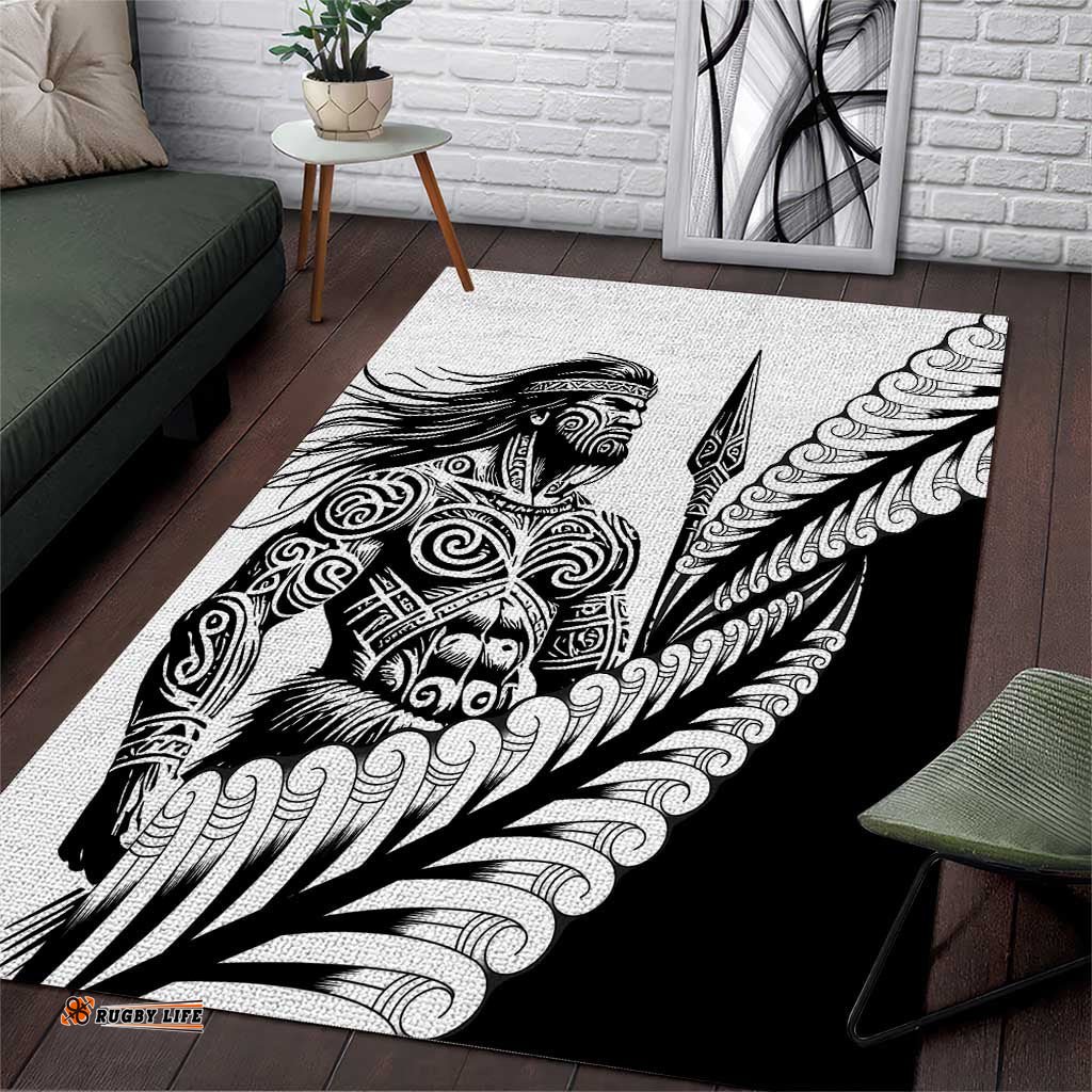 Koru Fern New Zealand Maori Tribal Warrior Area Rug LT9