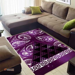Matariki New Zealand Area Rug NZ Niho Taniwha Maori New Year Purple Galaxy LT14