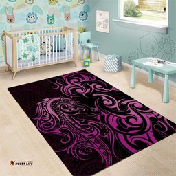 Pink Aoteara Horse Racing Area Rug NZ Maori Pattern LT14