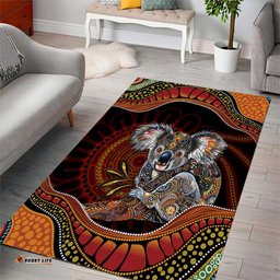 Indigenous Koala Australia Area Rug Australian Aboriginal Art Proud LT14