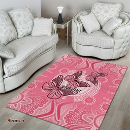 Personalized Pink Butterfly Spirit Area Rug Australias Breast Cancer Awareness LT9