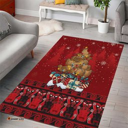 Funny Kiwi Bird Xmas Tree Area Rug New Zealand Tribal Christmas Spirit LT9
