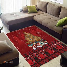 Funny Kiwi Bird Xmas Tree Area Rug New Zealand Tribal Christmas Spirit LT9