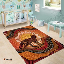 Indigenous Dingo Australia Area Rug Australian Aboriginal Art Proud LT14