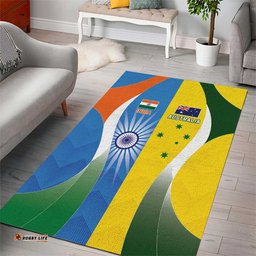 India Vs Australia Cricket Area Rug Final Matchup LT05