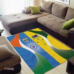 India Vs Australia Cricket Area Rug Final Matchup LT05