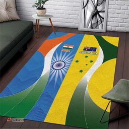 India Vs Australia Cricket Area Rug Final Matchup LT05