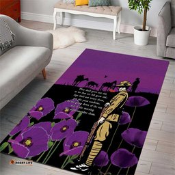 ANZAC Soldier and War Animals Area Rug We Will Remember Them LT15