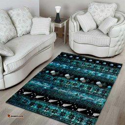 New Zealand Darts Christmas Area Rug Merry Xmas Aotearoa Maori Paua Shell LT14