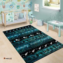 New Zealand Darts Christmas Area Rug Merry Xmas Aotearoa Maori Paua Shell LT14