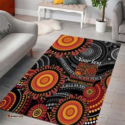 NAIDOC Week 50 Years Deadly Personalised Area Rug Aboriginal Art LT14