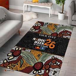 Personalised NAIDOC Deadly 50 Years Area Rug Minimalist Aboriginal Art LT9