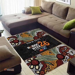 Personalised NAIDOC Deadly 50 Years Area Rug Minimalist Aboriginal Art LT9