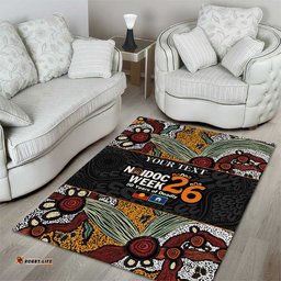 Personalised NAIDOC Deadly 50 Years Area Rug Minimalist Aboriginal Art LT9