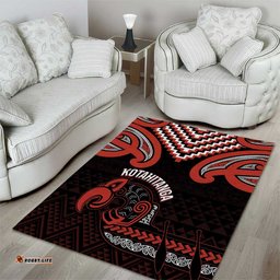 Maori Waitangi Area Rug Kotahitanga Poutama Mix Whakairo LT7