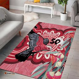 Personalised Australia Galah NAIDOC Week 2026 Area Rug 50 Years of Deadly Aboriginal Art LT14