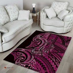New Zealand Hammerhead Shark Area Rug Maori Haehae Mangopare Pink LT14