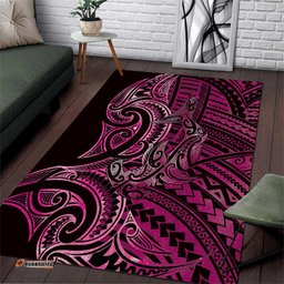 New Zealand Hammerhead Shark Area Rug Maori Haehae Mangopare Pink LT14