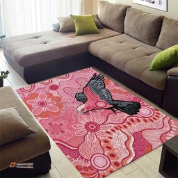 NAIDOC Week Aussie Indigenous Area Rug Aboriginal Galah Bird Contemporary Art LT7