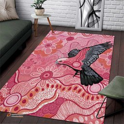 NAIDOC Week Aussie Indigenous Area Rug Aboriginal Galah Bird Contemporary Art LT7