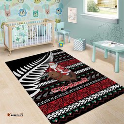 New Zealand Kiwi Santa Christmas Area Rug He Wairua Kirihimete LT9