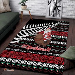 New Zealand Kiwi Santa Christmas Area Rug He Wairua Kirihimete LT9