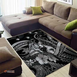 Maori Romantic Valentine Area Rug The Hongi Kiss Black Galaxy DT05
