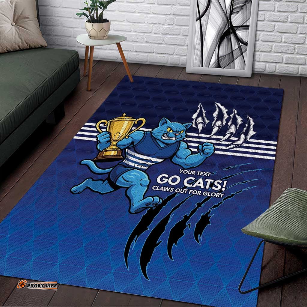 Personalised Geelong Pride Area Rug Claws Out for Glory LT9