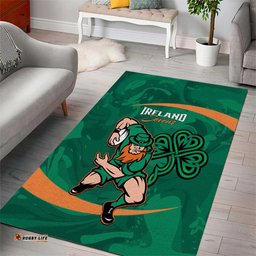 Ireland Rugby Sevens Area Rug Go Champions Irish Shamrock LT14