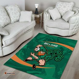 Ireland Rugby Sevens Area Rug Go Champions Irish Shamrock LT14