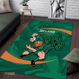 Ireland Rugby Sevens Area Rug Go Champions Irish Shamrock LT14