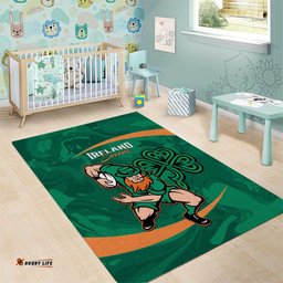 Ireland Rugby Sevens Area Rug Go Champions Irish Shamrock LT14