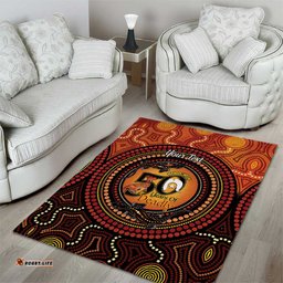 NAIDOC Week 2026 Personalised Area Rug 50 Years of Deadly Lizard Kangaroo Aboriginal Art LT14